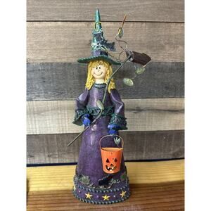 Metal Friendly Witch Halloween Decoration 16" Tall
